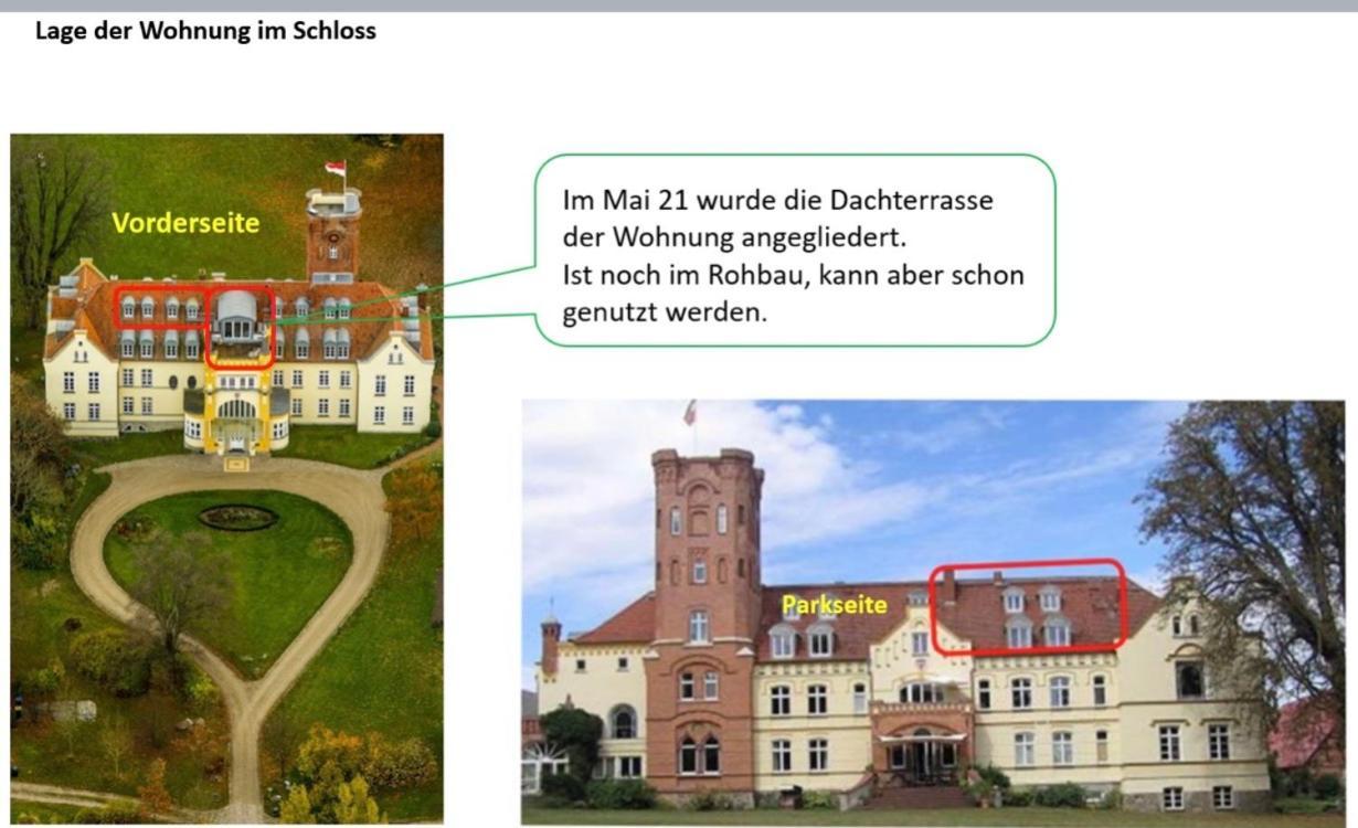 Schloss Lelkendorf Apartment Ulrichshusen Maisonette Fewo Mecklenburger Seenplatte Mit Dachterrasse Naehe Ostsee Εξωτερικό φωτογραφία